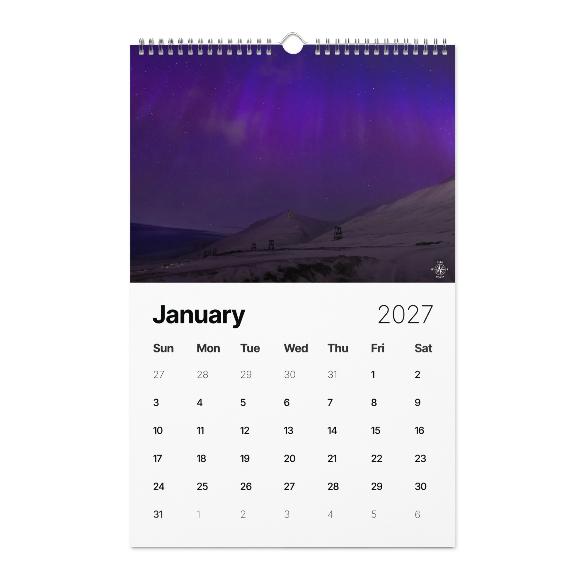 Wall calendar (2027)